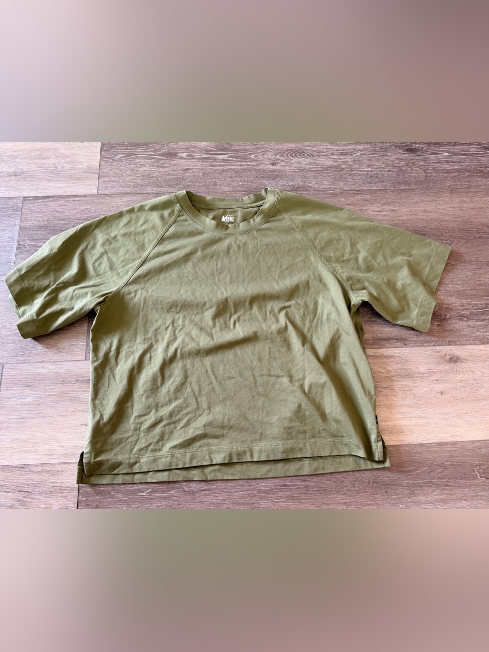 REI Co-Op Green Crop Tee - Size Medium
